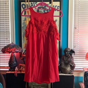 🍓Lace Trim Cold Shoulder Dress🍓